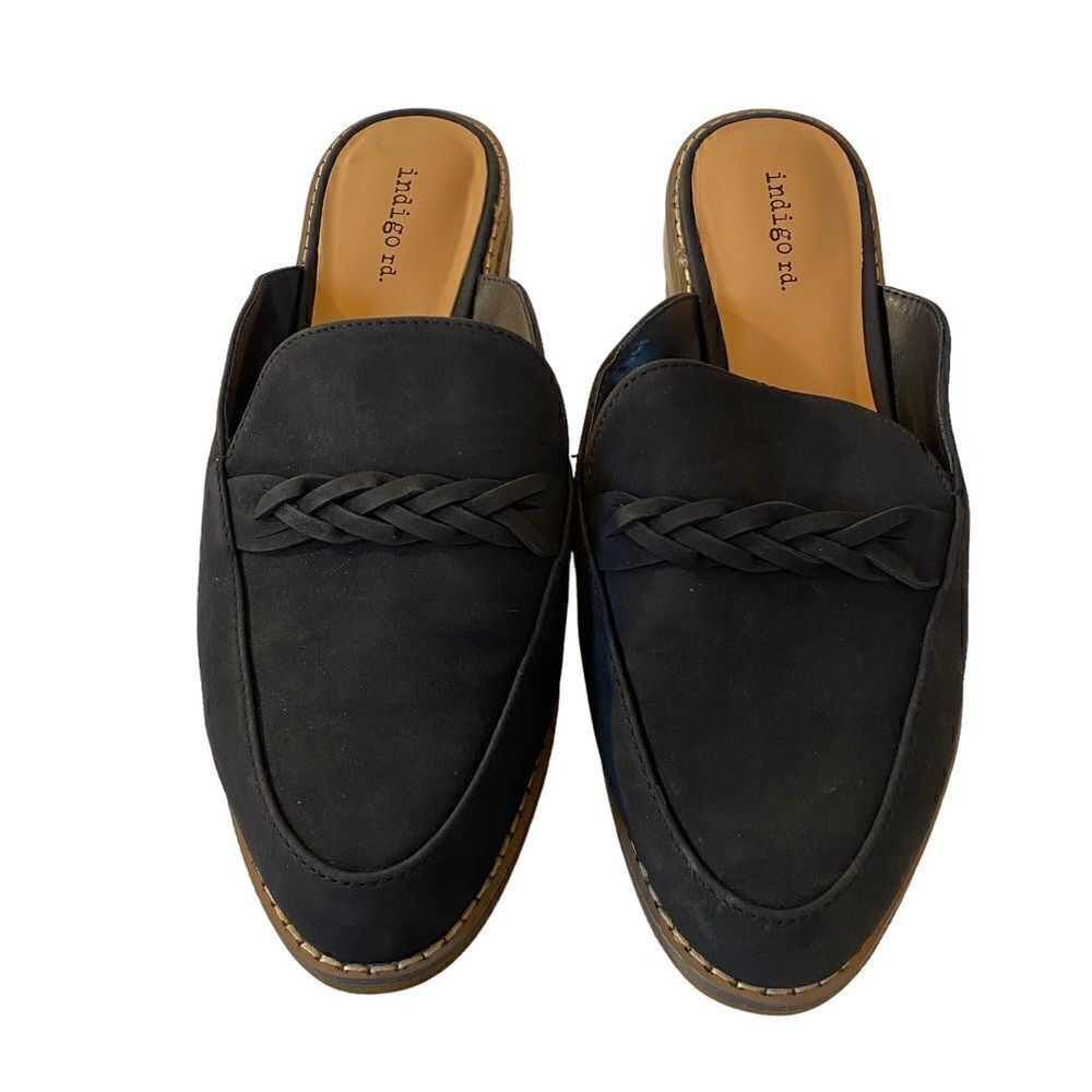 indigo rd. Dark Blue Faux Suede Pointed Toe Slip-Ons in Ladies Sz. 9M